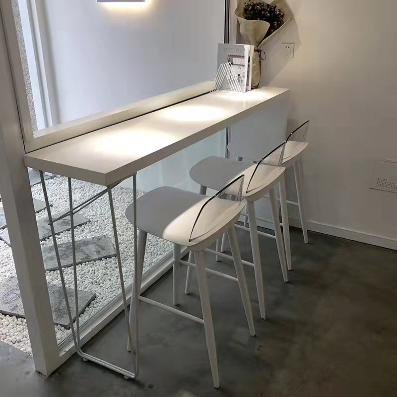 Scandinavian Style Bar-stool with Square Seat Counter Stool for Restaurant Bar