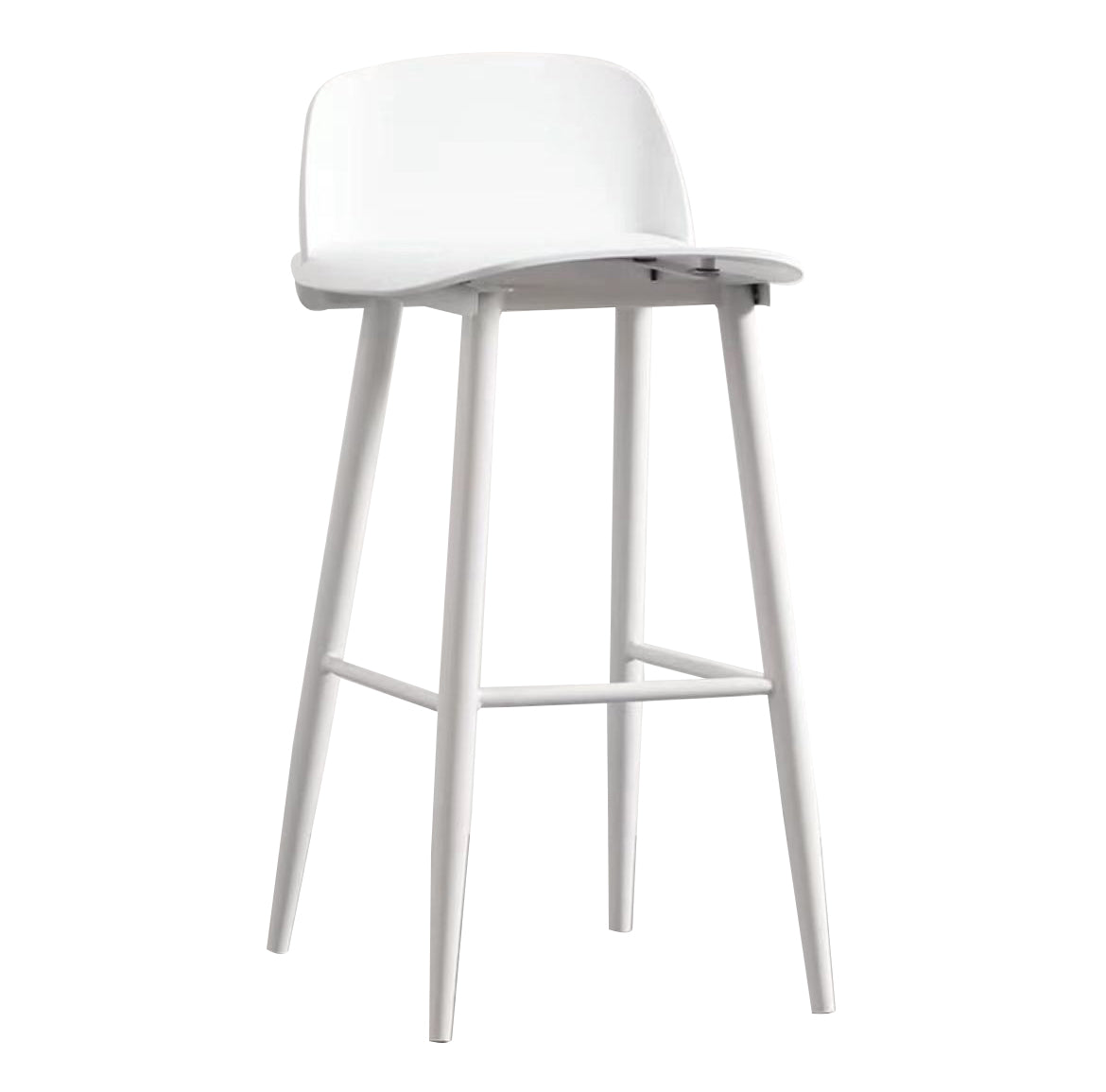 Scandinavian Style Bar-stool with Square Seat Counter Stool for Restaurant Bar