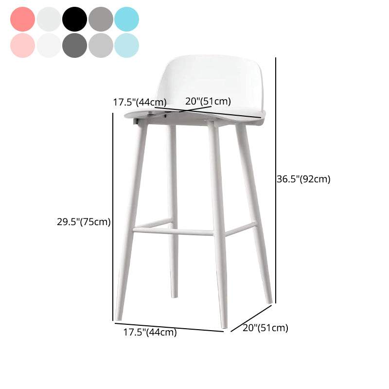 Scandinavian Style Bar-stool with Square Seat Counter Stool for Restaurant Bar