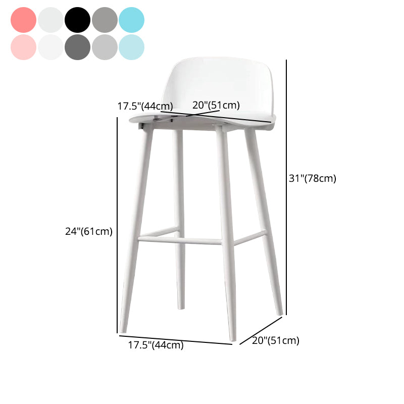Scandinavian Style Bar-stool with Square Seat Counter Stool for Restaurant Bar