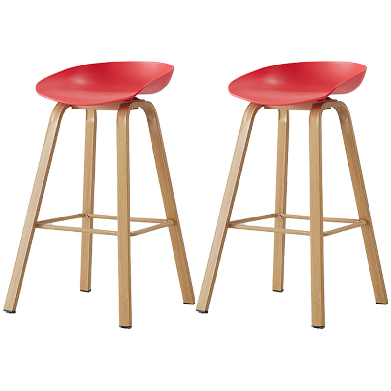 Scandinavian Style Bar-stool with Metal Legs Counter Stool for Kitchen Bar