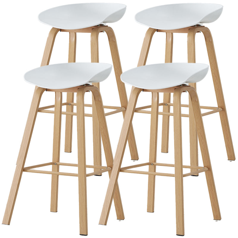 Scandinavian Style Bar-stool with Metal Legs Counter Stool for Kitchen Bar