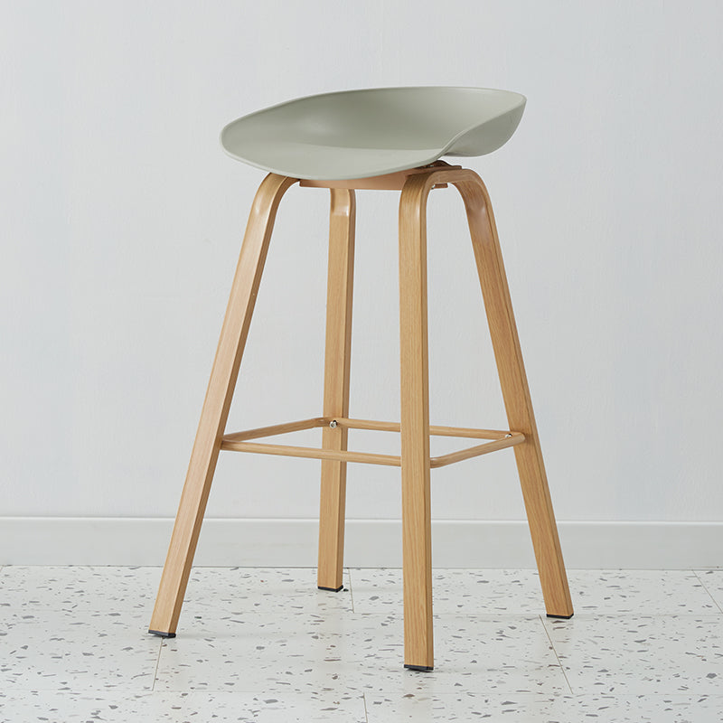 Scandinavian Style Bar-stool with Metal Legs Counter Stool for Kitchen Bar