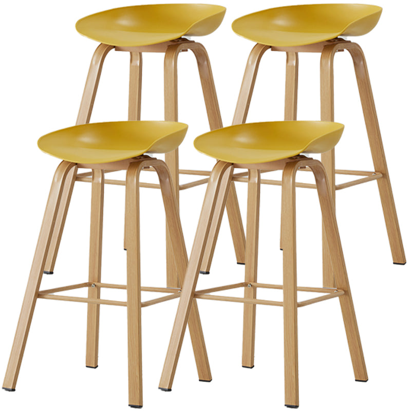 Scandinavian Style Bar-stool with Metal Legs Counter Stool for Kitchen Bar