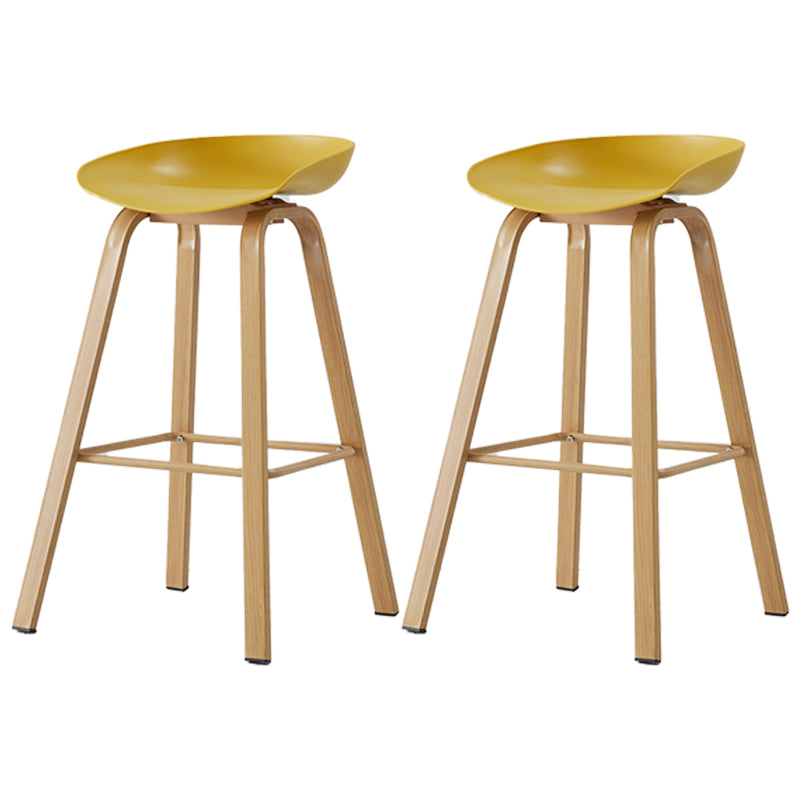 Scandinavian Style Bar-stool with Metal Legs Counter Stool for Kitchen Bar