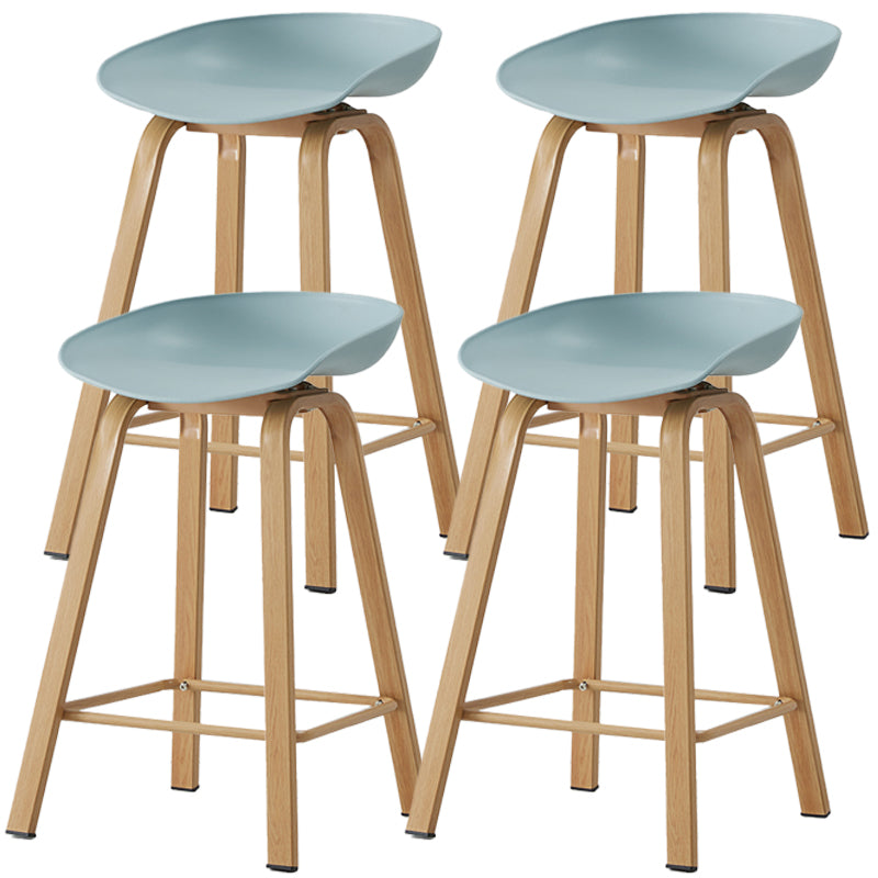 Scandinavian Style Bar-stool with Metal Legs Counter Stool for Kitchen Bar