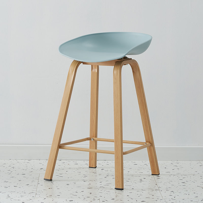 Scandinavian Style Bar-stool with Metal Legs Counter Stool for Kitchen Bar