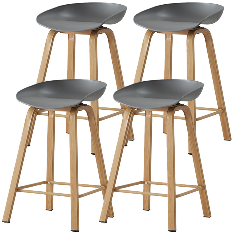 Scandinavian Style Bar-stool with Metal Legs Counter Stool for Kitchen Bar