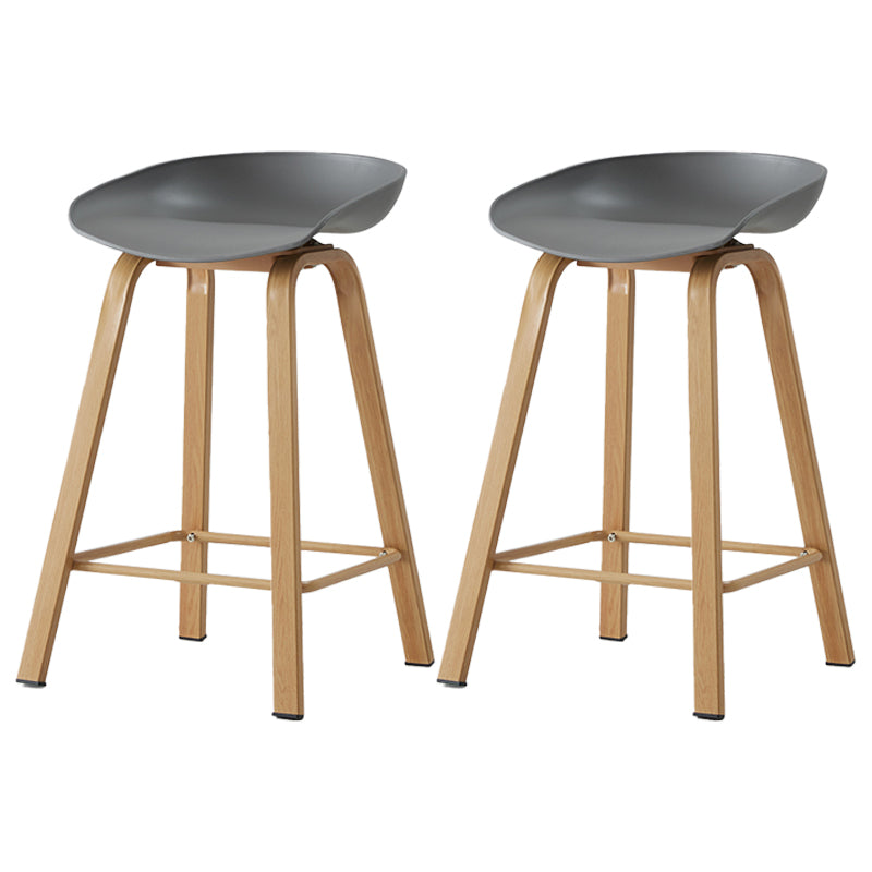 Scandinavian Style Bar-stool with Metal Legs Counter Stool for Kitchen Bar