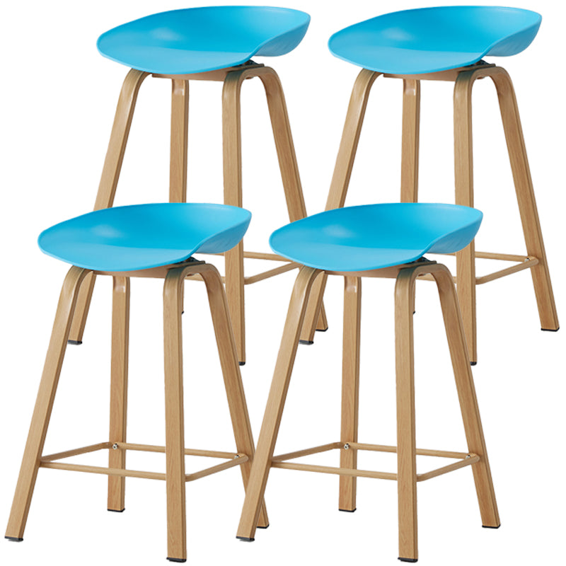 Scandinavian Style Bar-stool with Metal Legs Counter Stool for Kitchen Bar