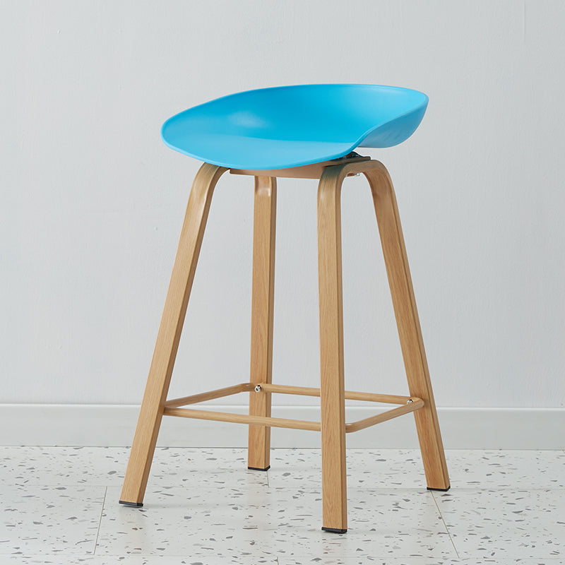 Scandinavian Style Bar-stool with Metal Legs Counter Stool for Kitchen Bar