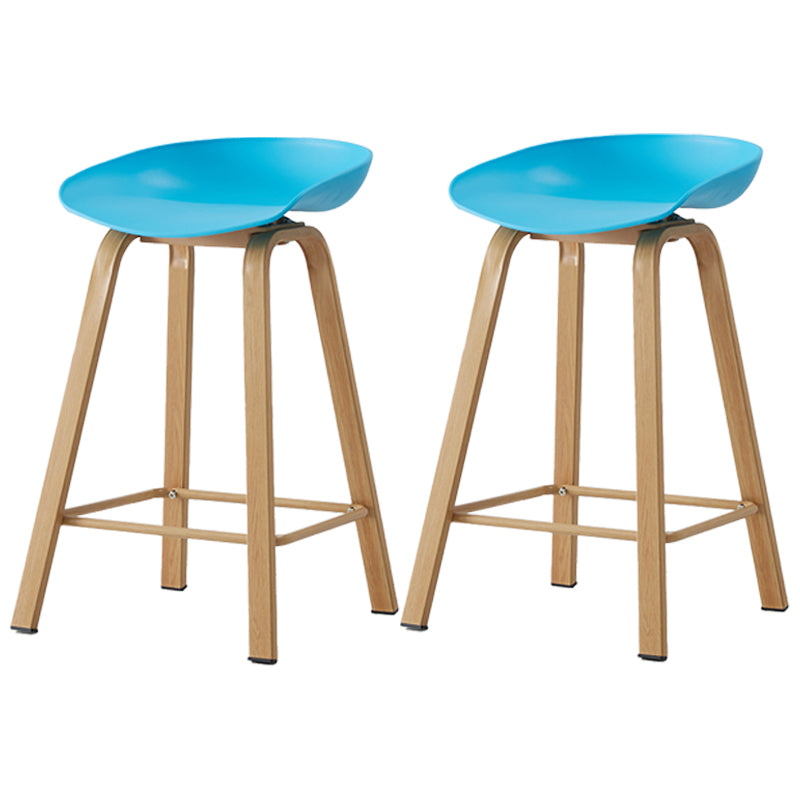 Scandinavian Style Bar-stool with Metal Legs Counter Stool for Kitchen Bar