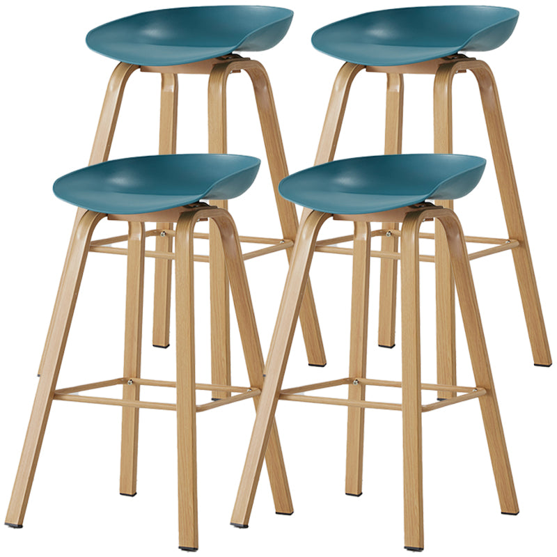 Scandinavian Style Bar-stool with Metal Legs Counter Stool for Kitchen Bar