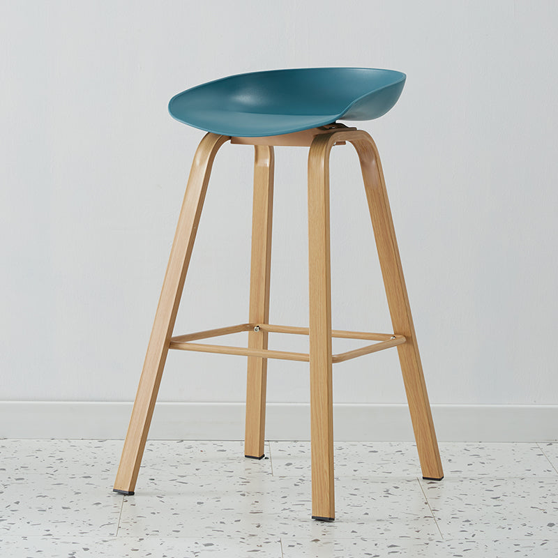 Scandinavian Style Bar-stool with Metal Legs Counter Stool for Kitchen Bar