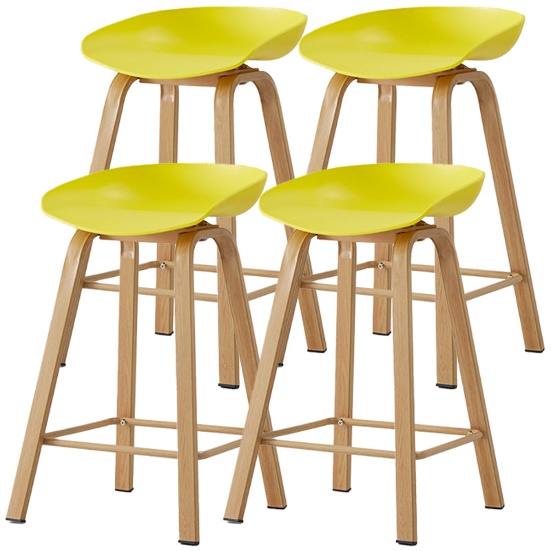Scandinavian Style Bar-stool with Metal Legs Counter Stool for Kitchen Bar