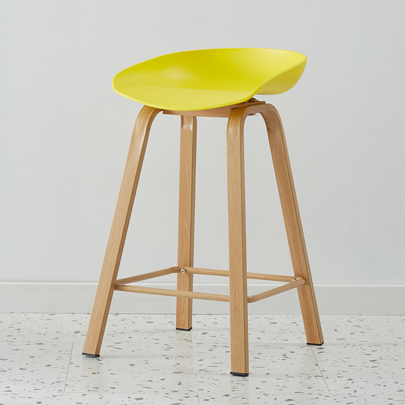 Scandinavian Style Bar-stool with Metal Legs Counter Stool for Kitchen Bar