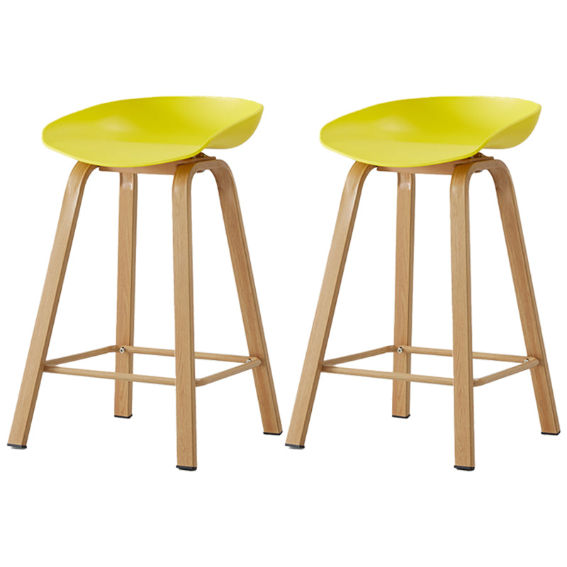 Scandinavian Style Bar-stool with Metal Legs Counter Stool for Kitchen Bar