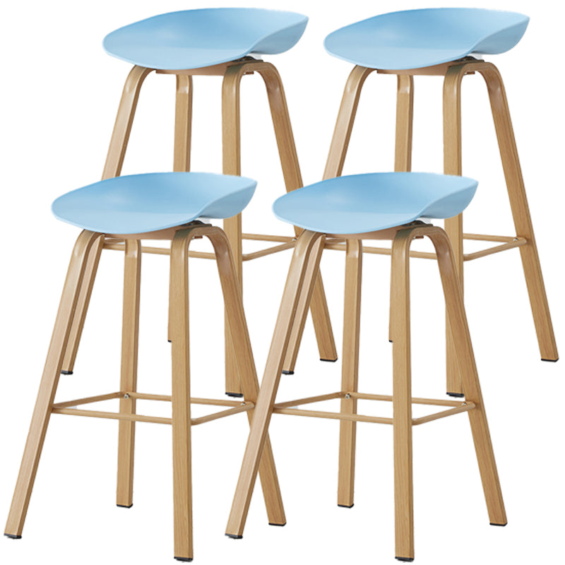 Scandinavian Style Bar-stool with Metal Legs Counter Stool for Kitchen Bar