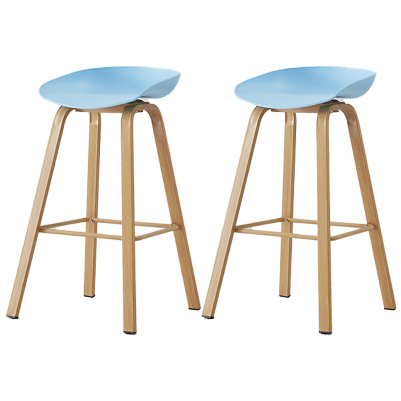 Scandinavian Style Bar-stool with Metal Legs Counter Stool for Kitchen Bar