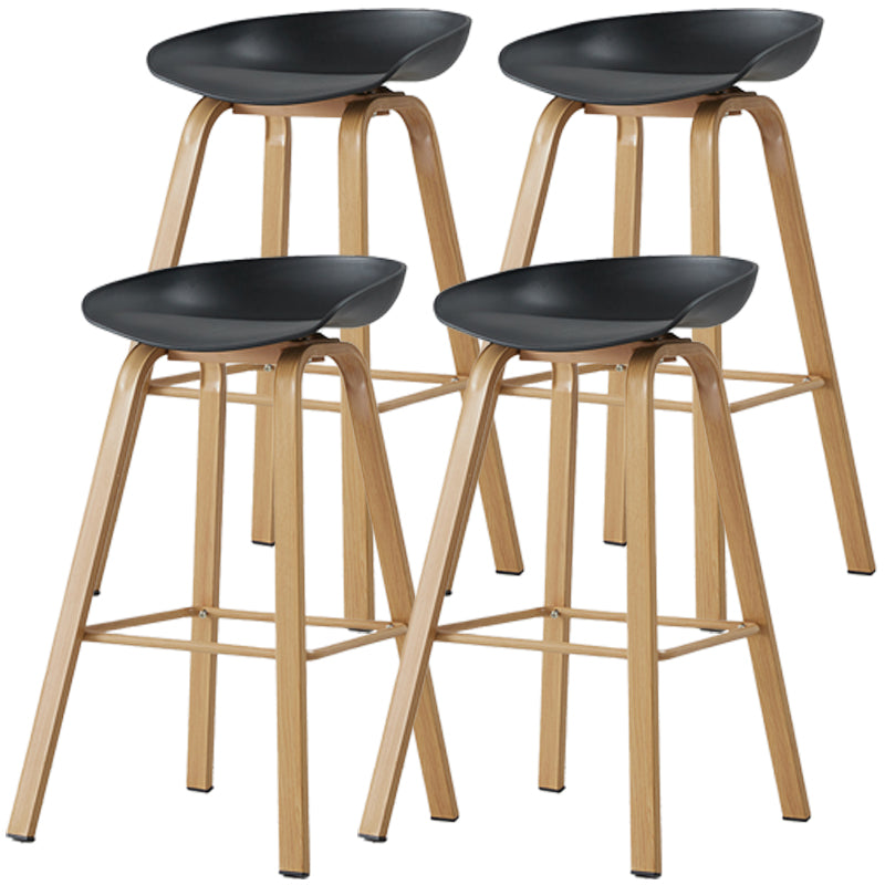 Scandinavian Style Bar-stool with Metal Legs Counter Stool for Kitchen Bar