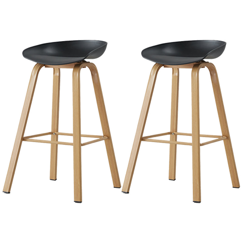 Scandinavian Style Bar-stool with Metal Legs Counter Stool for Kitchen Bar