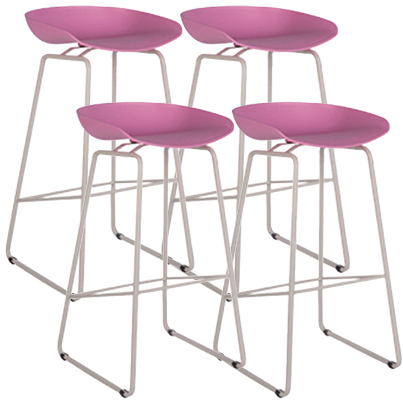 Scandinavian Style Bar-stool with Bucket Seat Counter Stool for Kitchen Bar