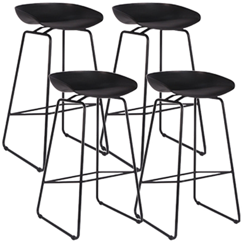 Scandinavian Style Bar-stool with Bucket Seat Counter Stool for Kitchen Bar