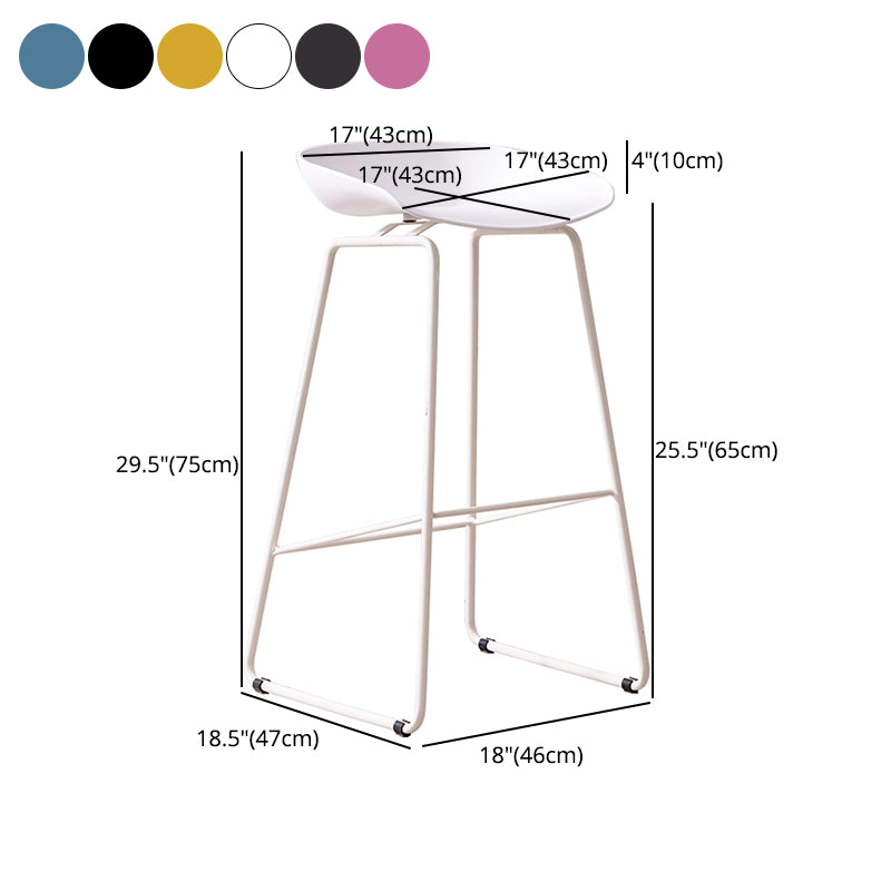 Scandinavian Style Bar-stool with Bucket Seat Counter Stool for Kitchen Bar