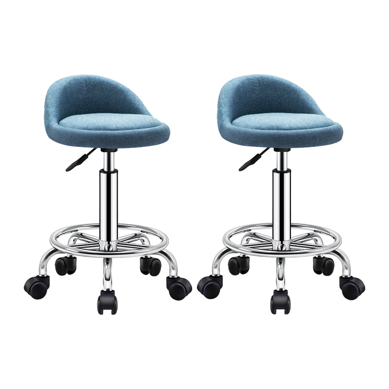 Taburete moderno de respaldo de respaldo sin brazo Taburete de bar de dormitorio de acero con cojín