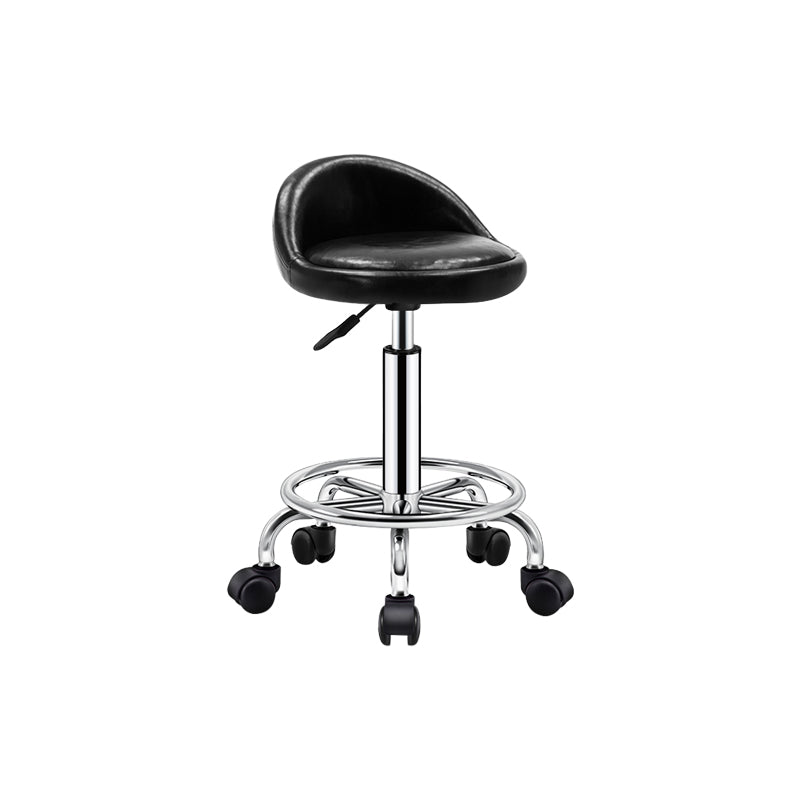Taburete moderno de respaldo de respaldo sin brazo Taburete de bar de dormitorio de acero con cojín