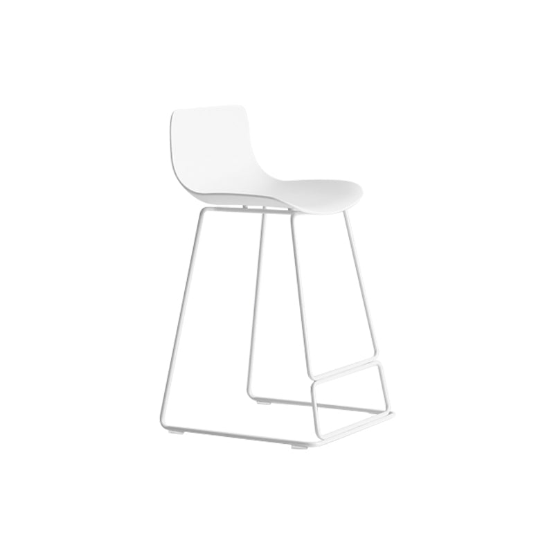 Modern Metal Plastic Bar Stools Indoor Barstool with Iron Legs and Low Back
