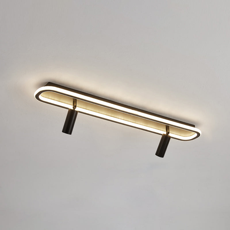 Plafonnier LED sur Rail en forme de géométrie, montage encastré en fer, Style moderne et Simple, pour salle à manger