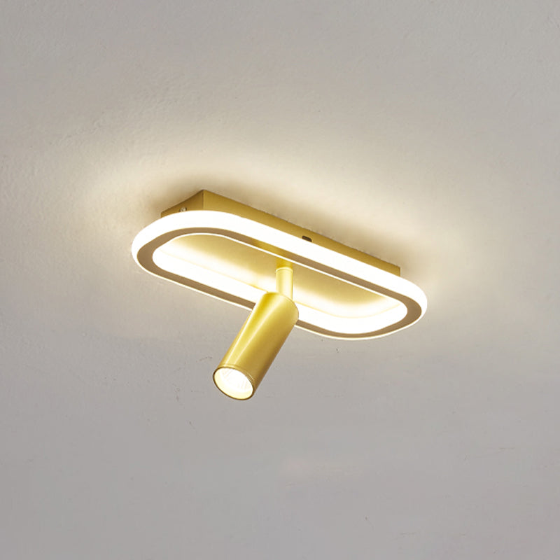 Plafonnier LED sur Rail en forme de géométrie, montage encastré en fer, Style moderne et Simple, pour salle à manger