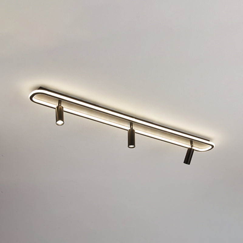 Plafonnier LED sur Rail en forme de géométrie, montage encastré en fer, Style moderne et Simple, pour salle à manger