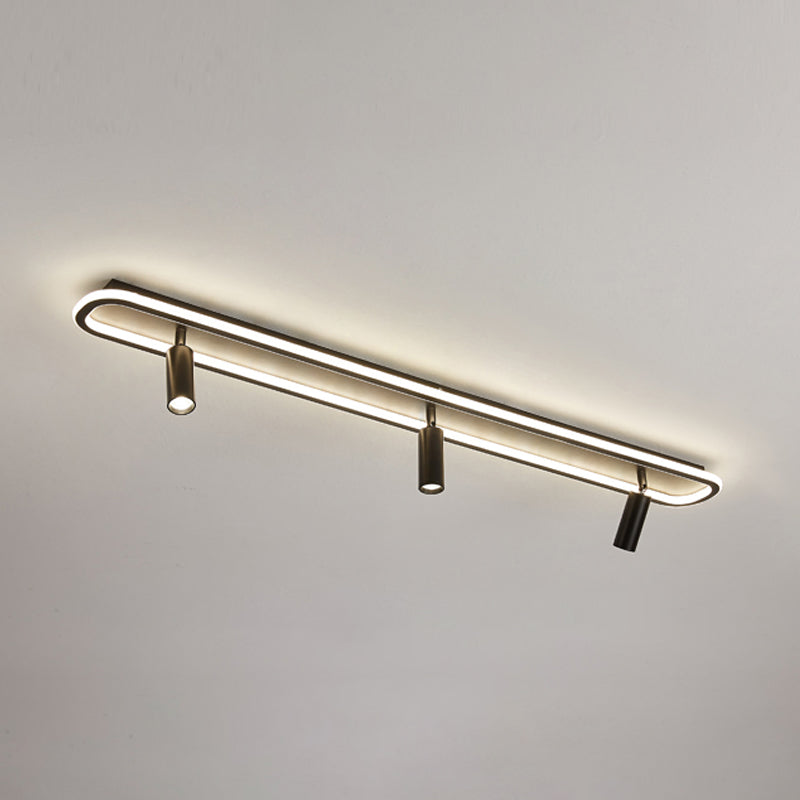 Plafonnier LED sur Rail en forme de géométrie, montage encastré en fer, Style moderne et Simple, pour salle à manger