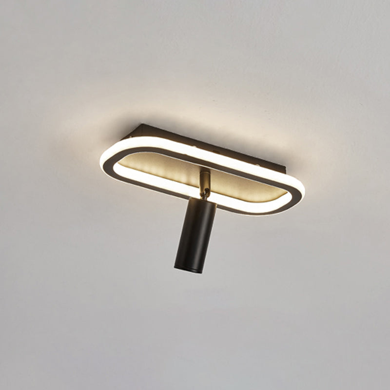 Plafonnier LED sur Rail en forme de géométrie, montage encastré en fer, Style moderne et Simple, pour salle à manger