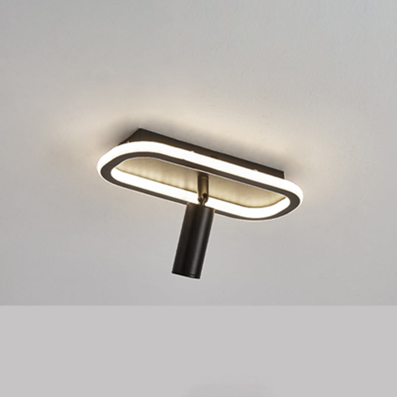 Plafonnier LED sur Rail en forme de géométrie, montage encastré en fer, Style moderne et Simple, pour salle à manger