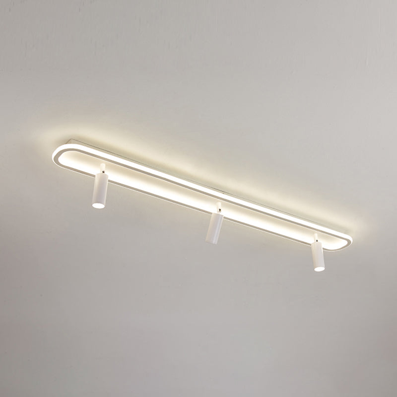 Plafonnier LED sur Rail en forme de géométrie, montage encastré en fer, Style moderne et Simple, pour salle à manger