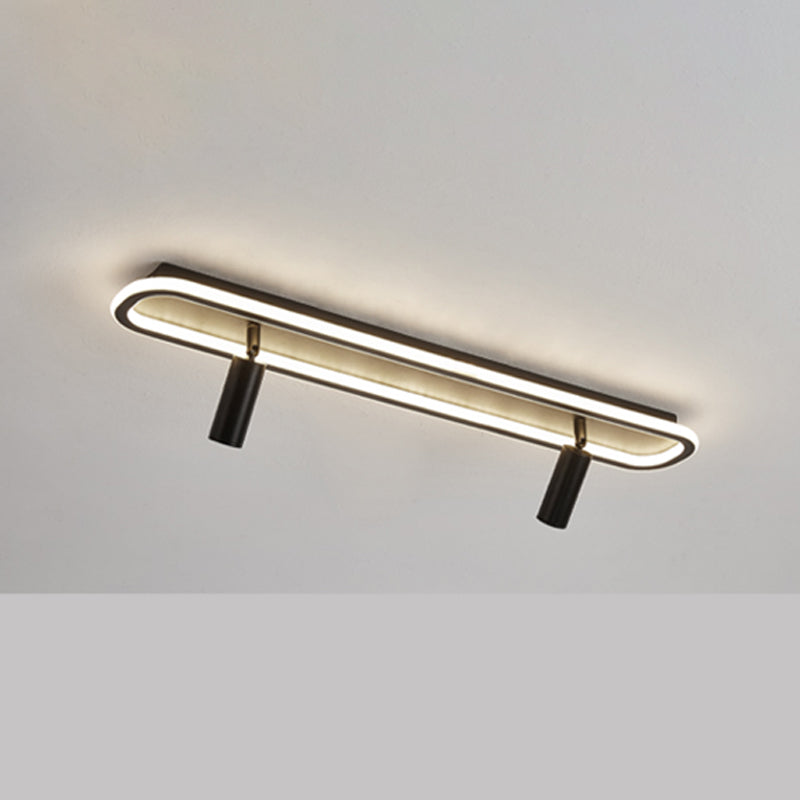 Plafonnier LED sur Rail en forme de géométrie, montage encastré en fer, Style moderne et Simple, pour salle à manger