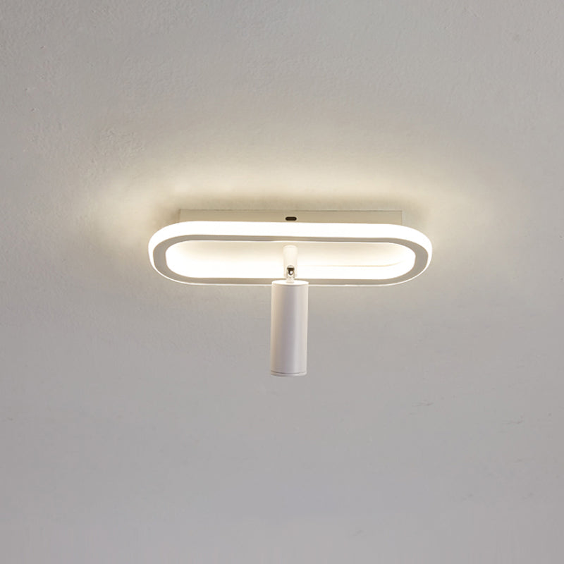Plafonnier LED sur Rail en forme de géométrie, montage encastré en fer, Style moderne et Simple, pour salle à manger