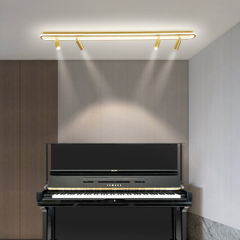Plafonnier LED sur Rail en forme de géométrie, montage encastré en fer, Style moderne et Simple, pour salle à manger
