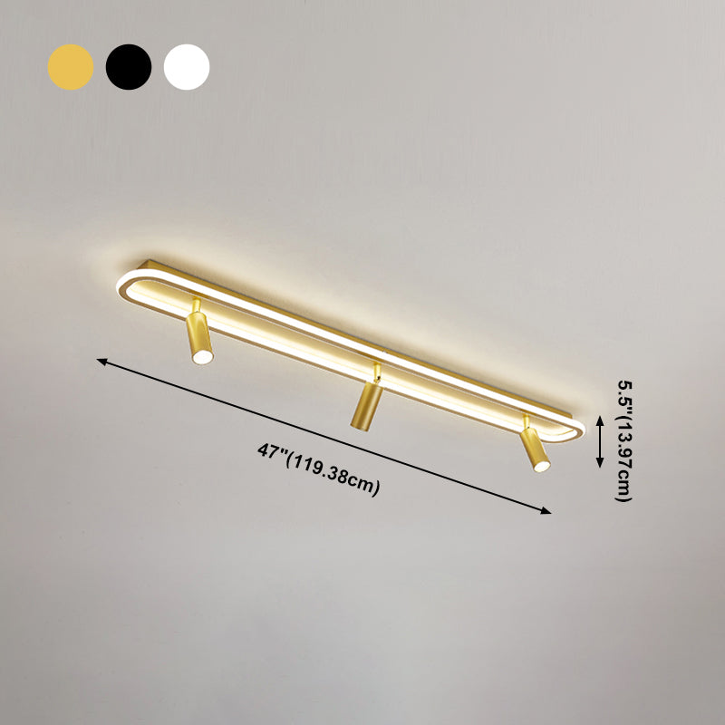 Plafonnier LED sur Rail en forme de géométrie, montage encastré en fer, Style moderne et Simple, pour salle à manger