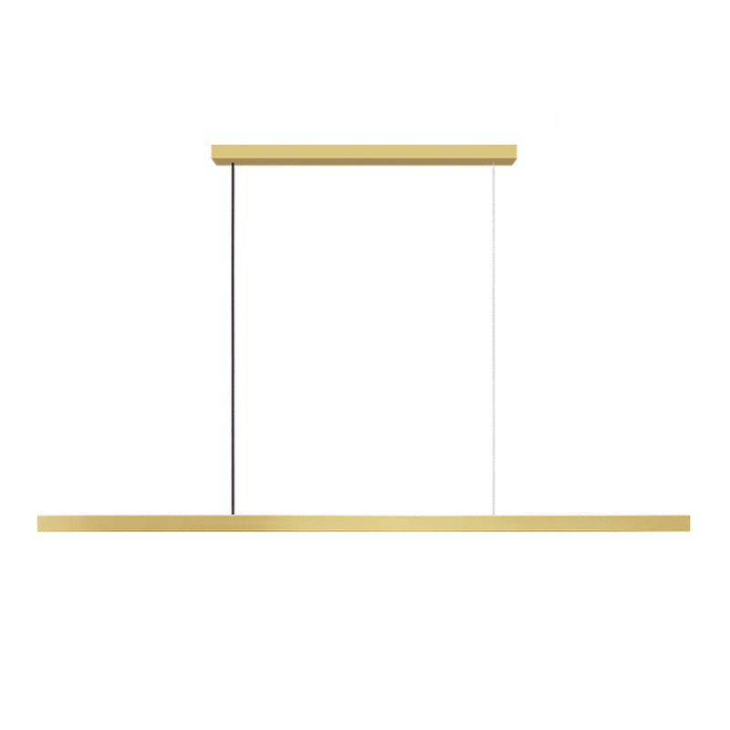 Luz de colgante de cocina contemporánea lineal lámpara de lámpara de metal 1 luz