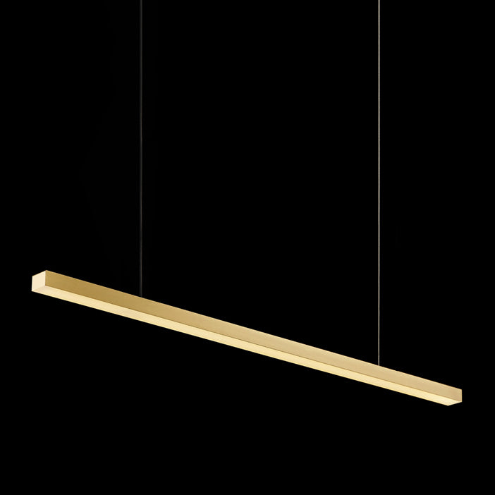 Luz de colgante de cocina contemporánea lineal lámpara de lámpara de metal 1 luz