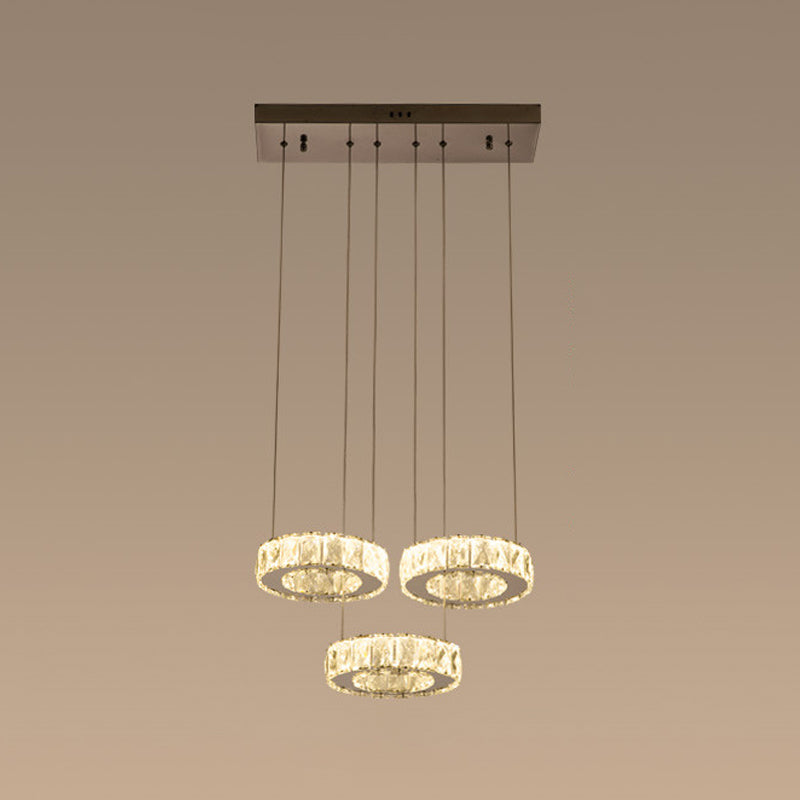 Contemporary Pendant Lights Circle Island Lighting Ideas Crystal for Kitchen Island