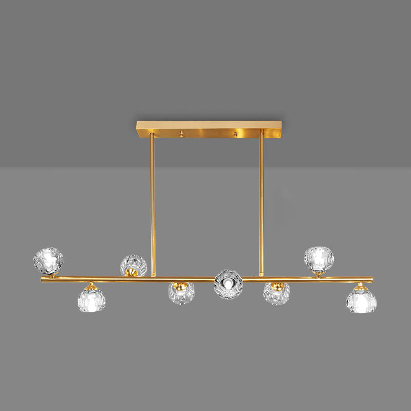 Sphère de l'île contemporaine Lumières de l'île cristalline en or