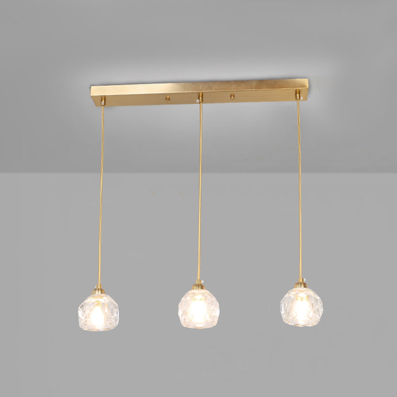 Sphère de l'île contemporaine Lumières de l'île cristalline en or