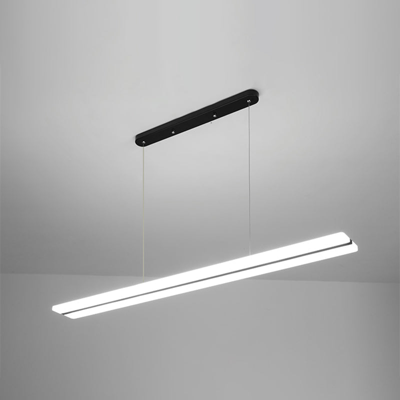 Zeitgenössische Insel Licht Rechteck Metall 1 helle Insellichter in Weiß