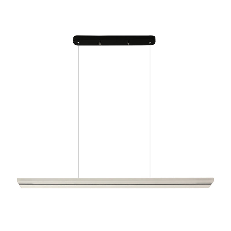 Zeitgenössische Insel Licht Rechteck Metall 1 helle Insellichter in Weiß