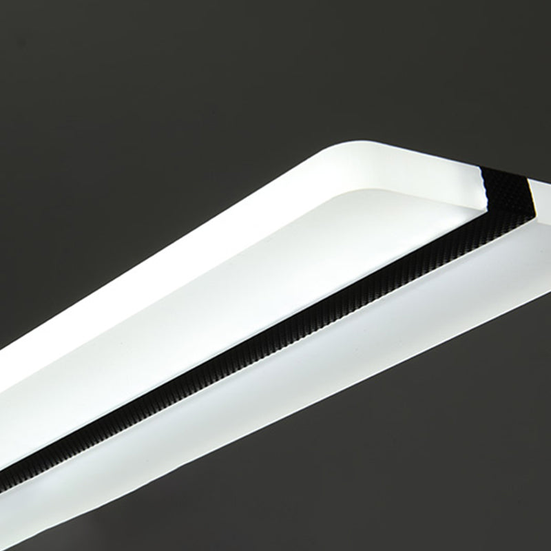 Zeitgenössische Insel Licht Rechteck Metall 1 helle Insellichter in Weiß